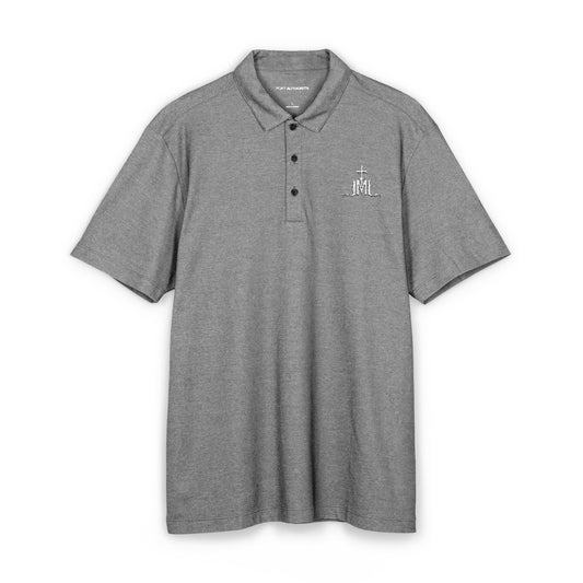 Embroidered Skull & Flames Polo Shirt