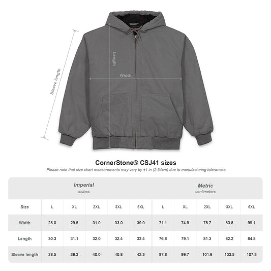 Embroidered Work Hoodie Jacket – Durable Duck Cloth Hooded Coat