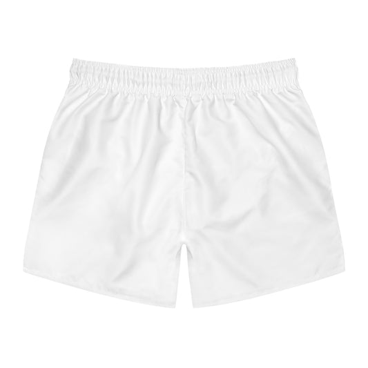 Embroidered Cross Swim Trunks — Minimal Faith Beach Shorts