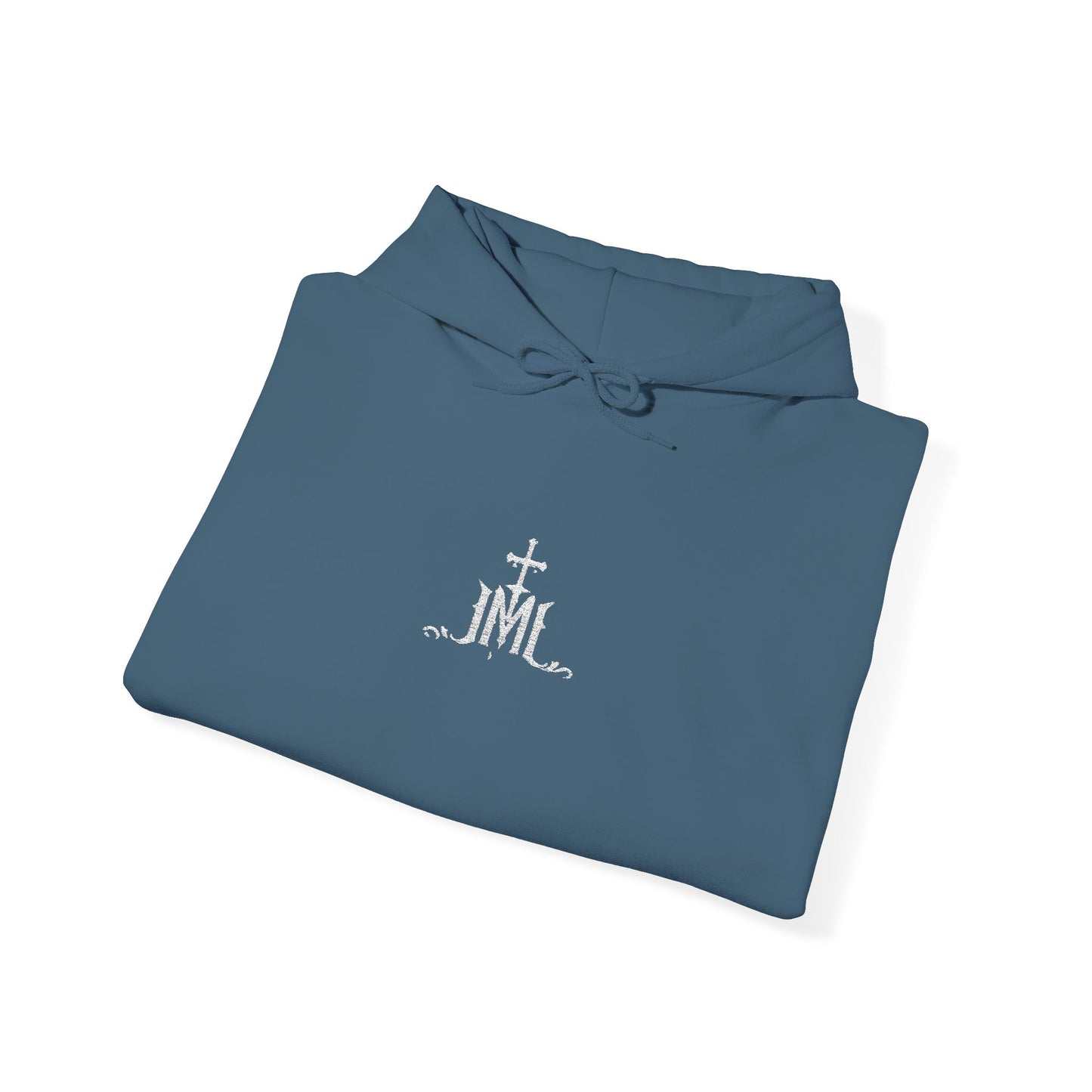 Minimalist Cross & Flowers Hoodie – Spiritual Faith Graphic Hoodie