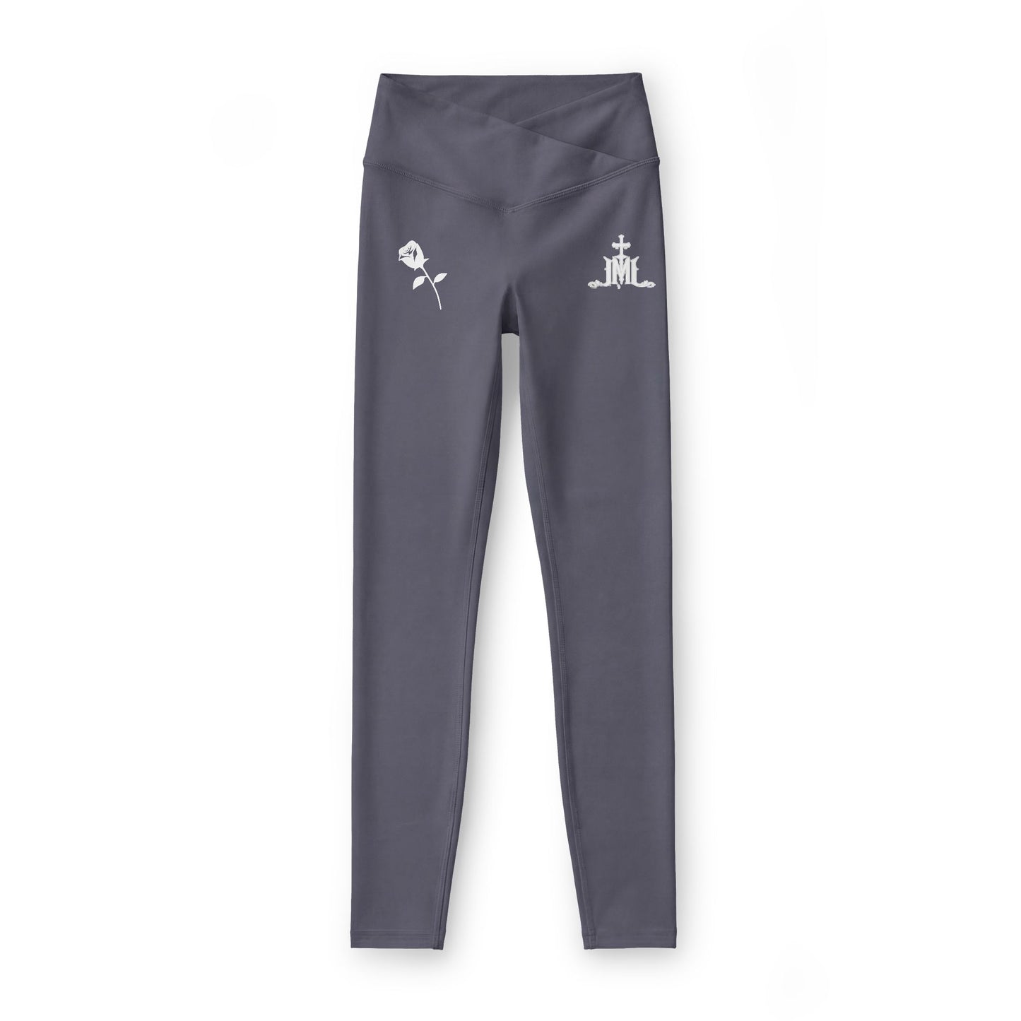 Women’s Luxe Leggings — Minimal Rose & Castle Icon Yoga Leggings