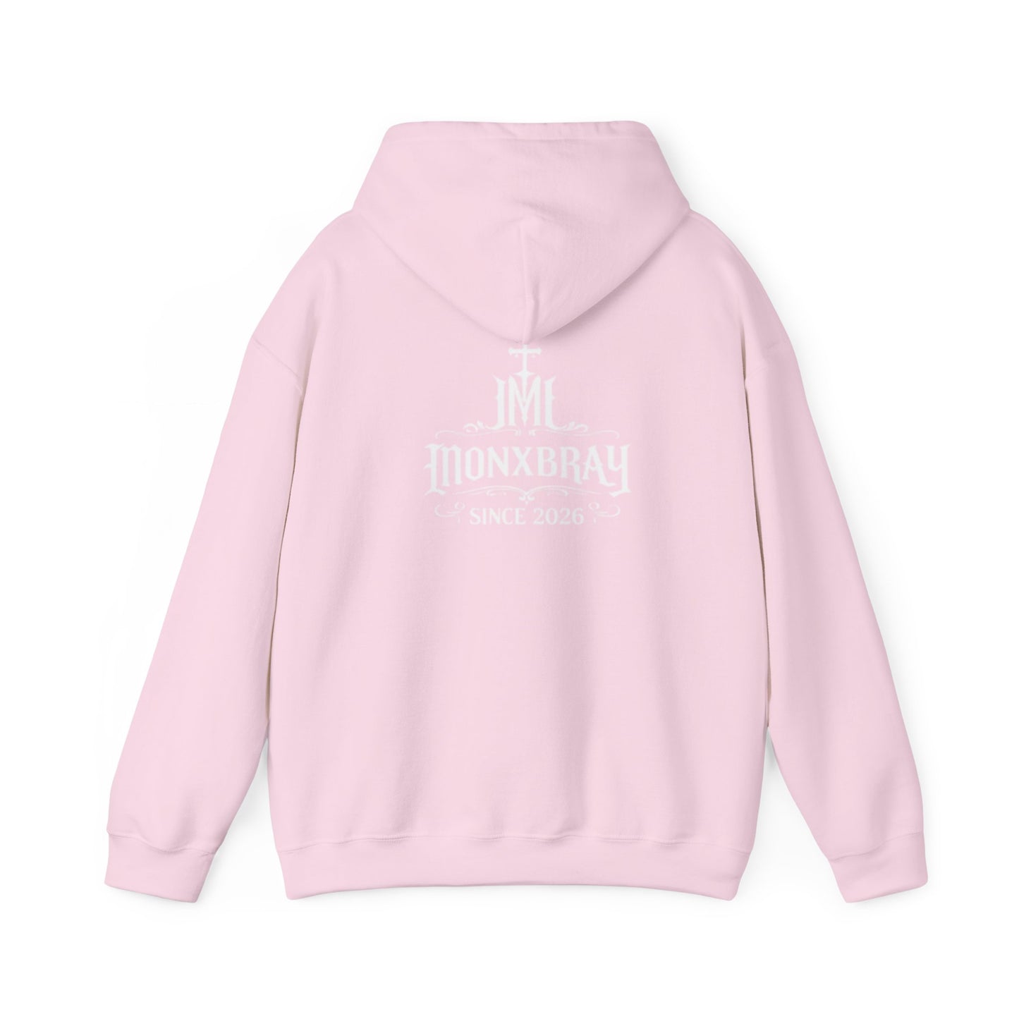 Monxbray Gothic Logo Hoodie — Orange Graphic Pullover (Since 2026)