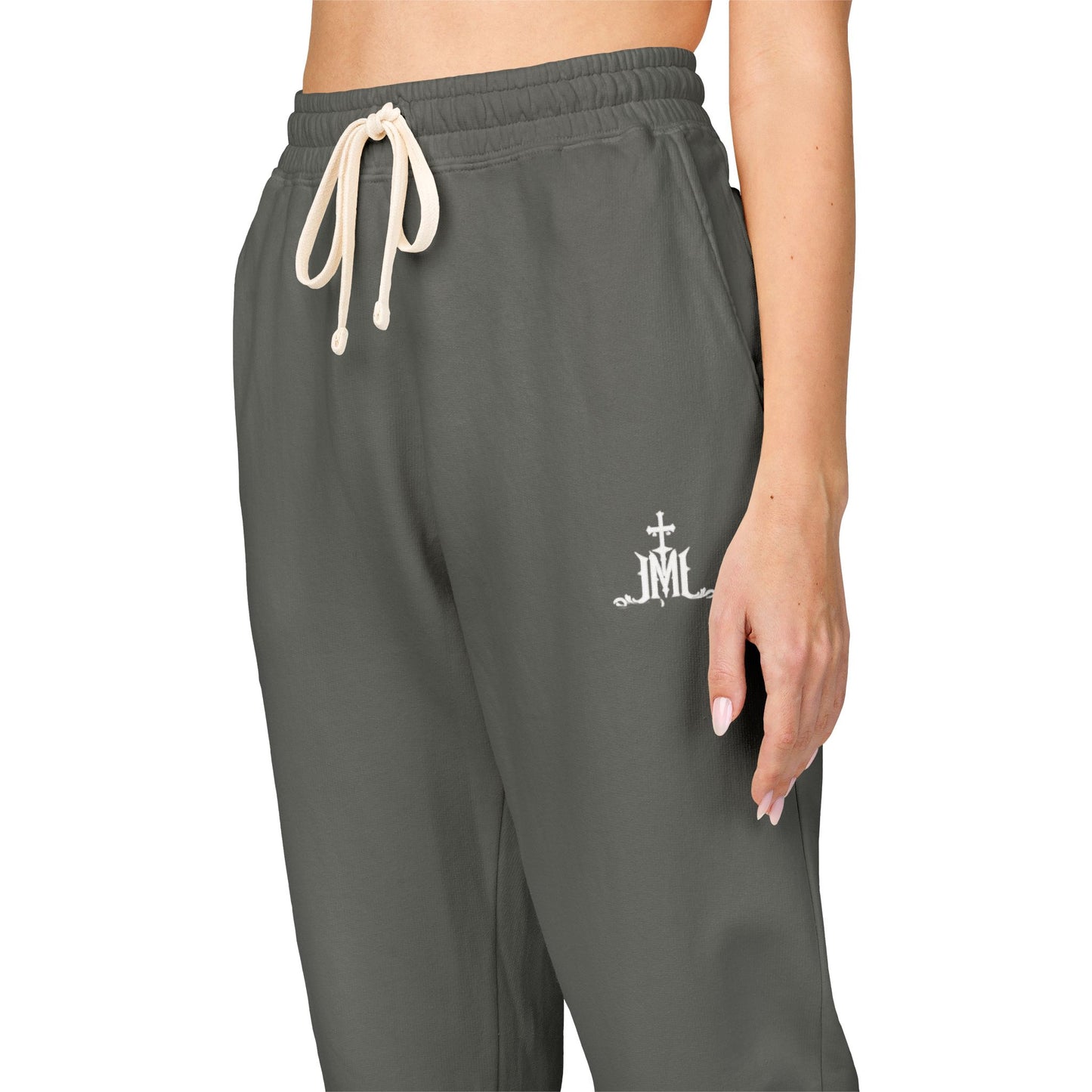 Embroidered Minimalist Fleece Sweatpants