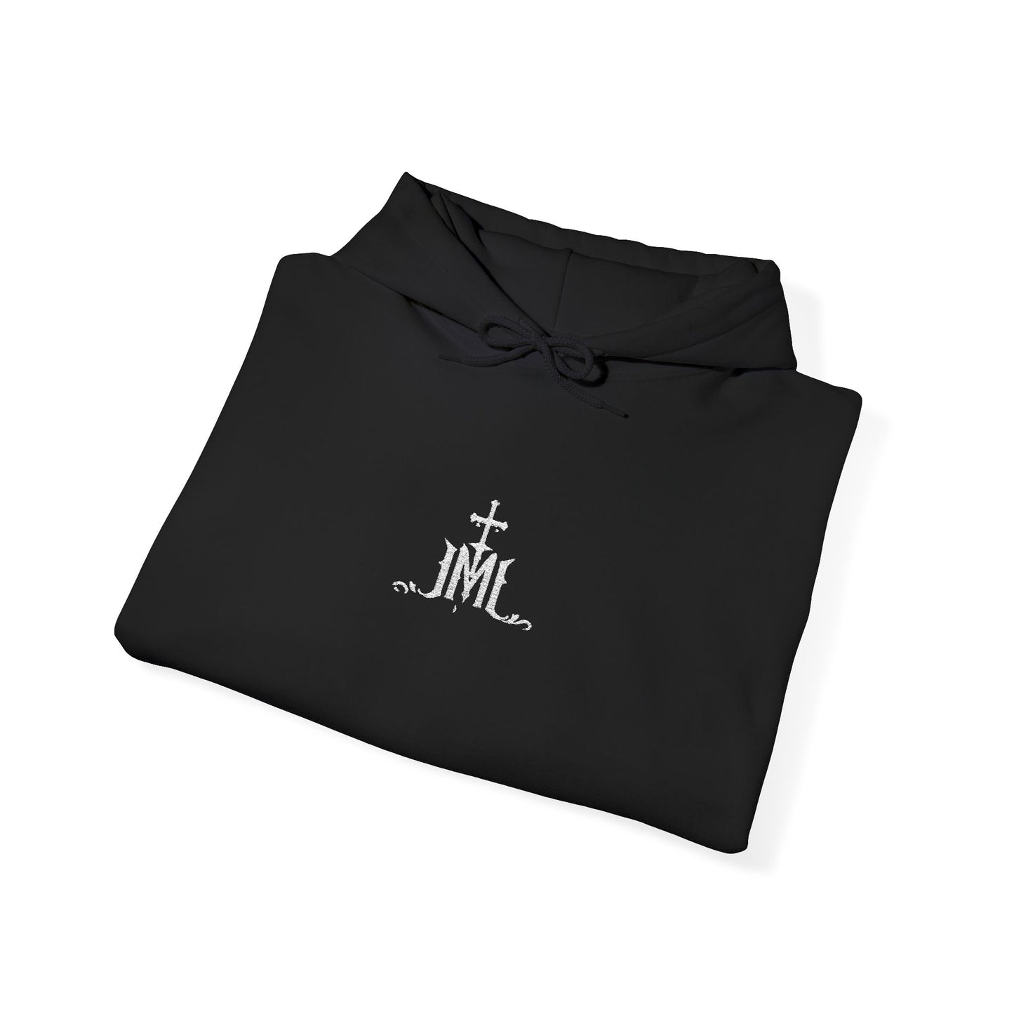 Minimalist Cross & Flowers Hoodie – Spiritual Faith Graphic Hoodie