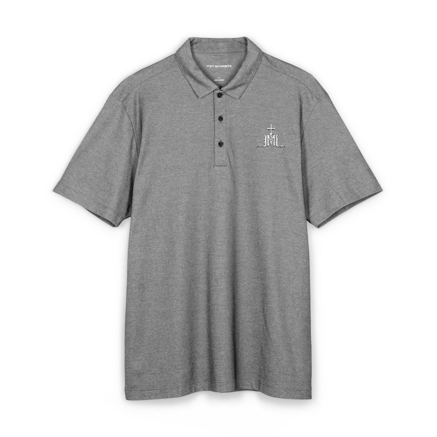 Embroidered Skull & Flames Polo Shirt