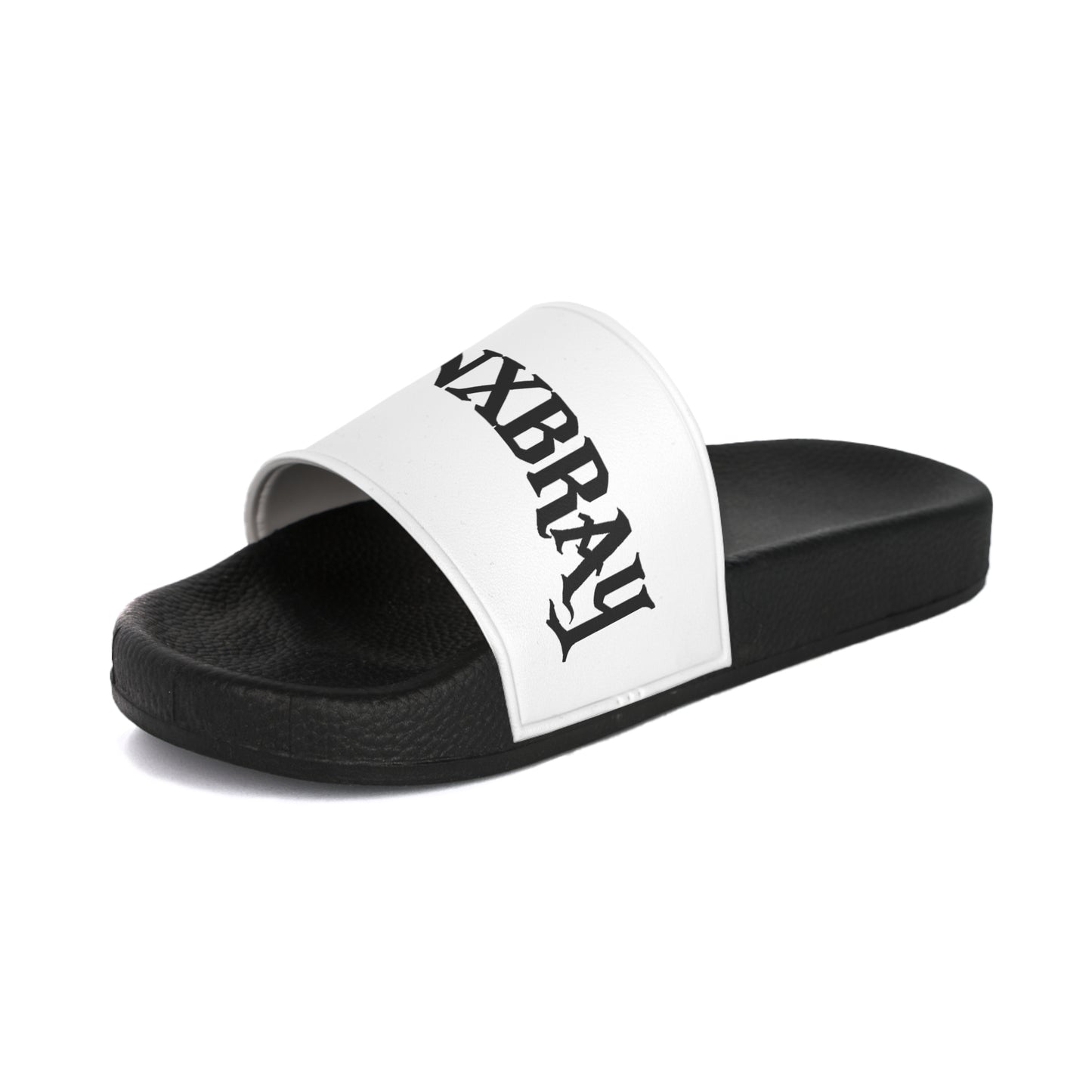 Women's Slide Sandals — Monxbrax Gothic Logo Pool Slides