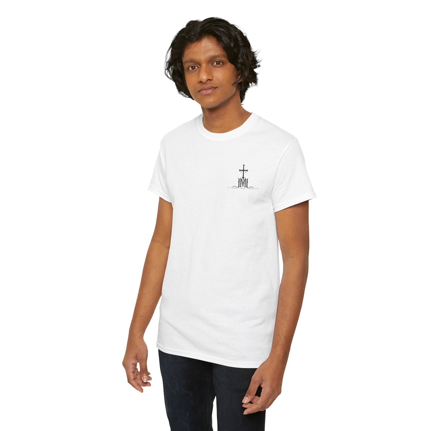 Graphic Tee — Vintage Statue Backprint "Most People Don’t Care About The Blah"