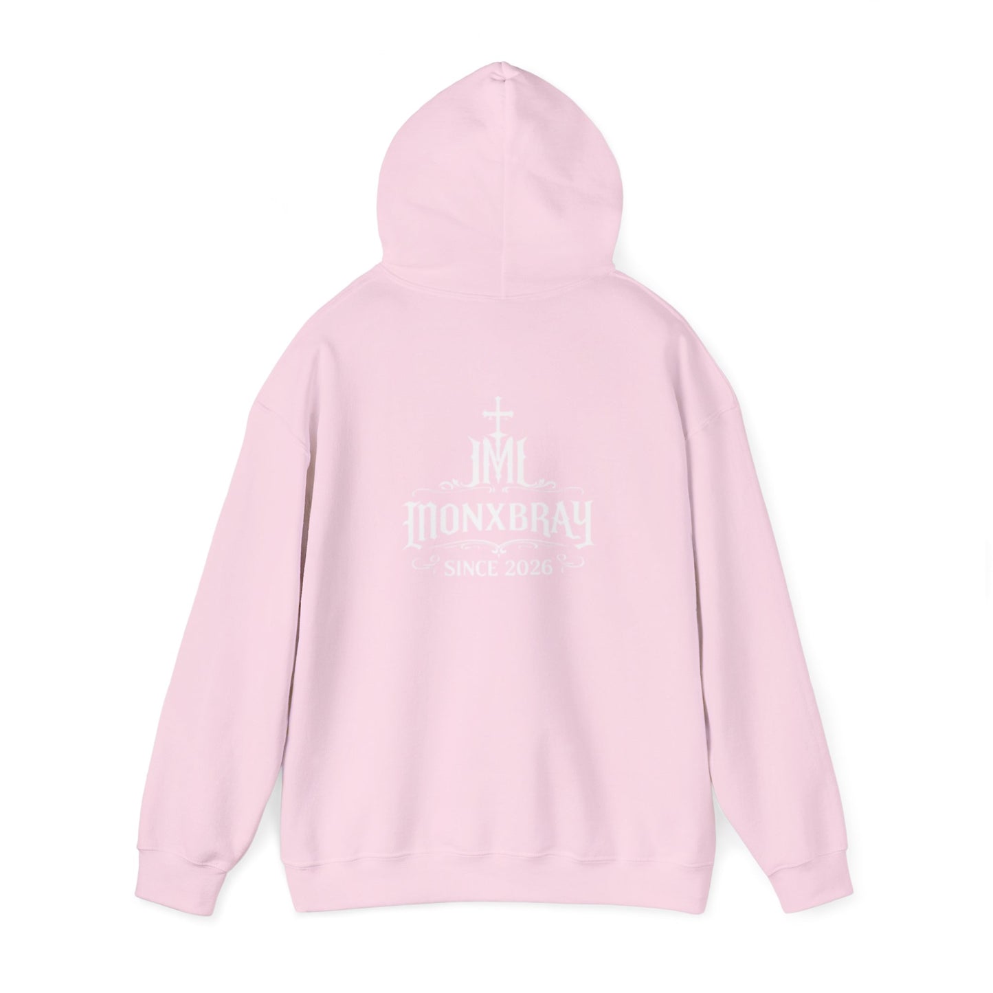 Monxbray Gothic Logo Hoodie — Orange Graphic Pullover (Since 2026)