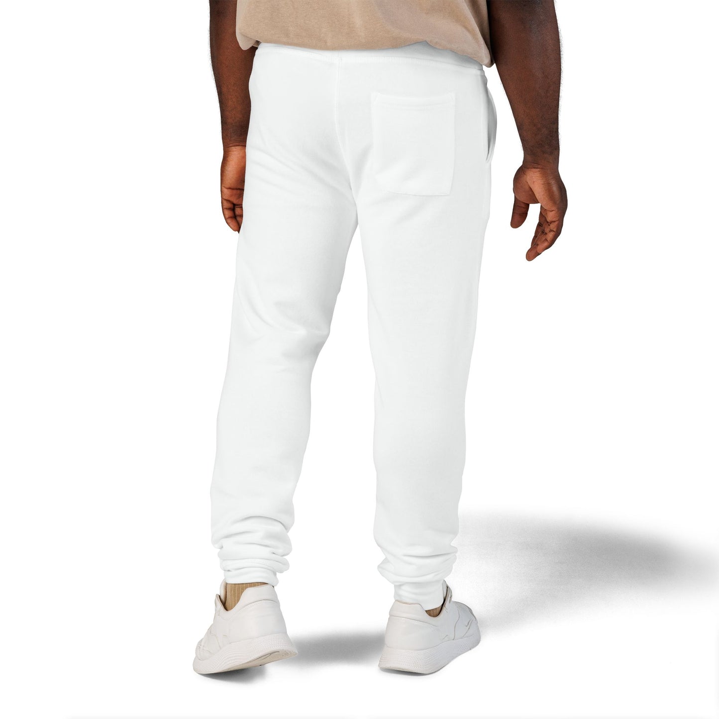 Embroidered Cross Fleece Sweatpants — Minimal Faith Joggers
