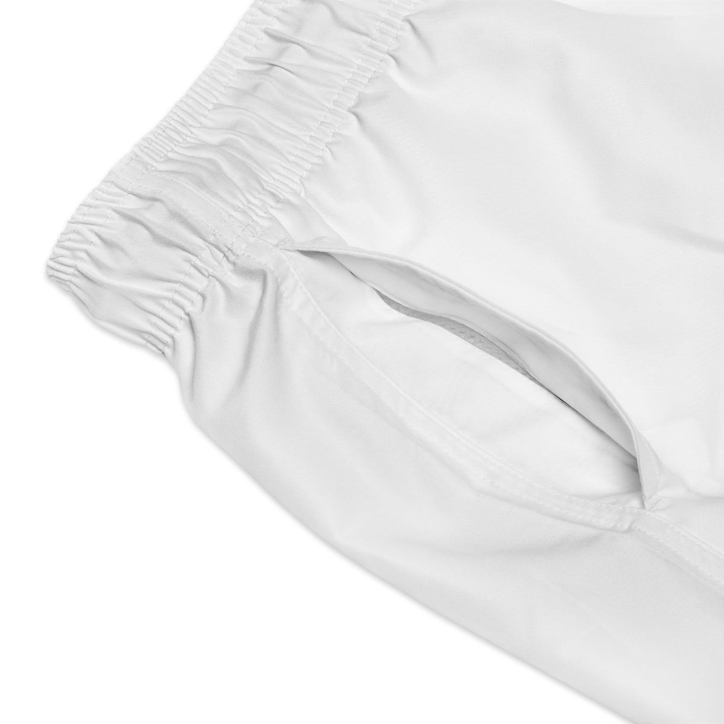 Embroidered Cross Swim Trunks — Minimal Faith Beach Shorts