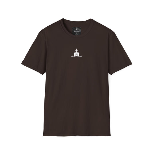 Cross & Monogram Tee – Minimal Christian Logo T-Shirt