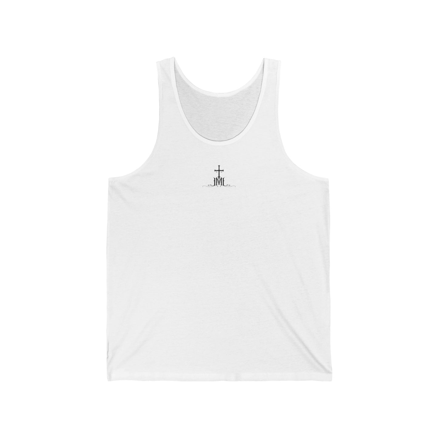 Minimalist Cross Tank Top — Small 'Faith' Chest Graphic