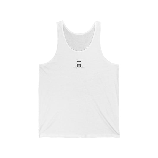 Minimalist Cross Tank Top — Small 'Faith' Chest Graphic