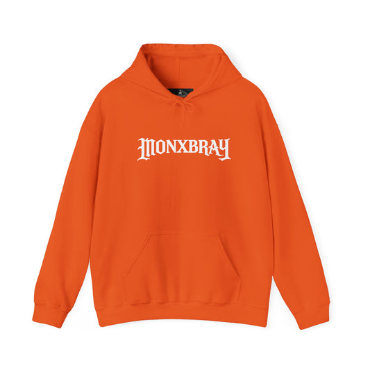 Monxbray Gothic Logo Hoodie — Orange Graphic Pullover (Since 2026)
