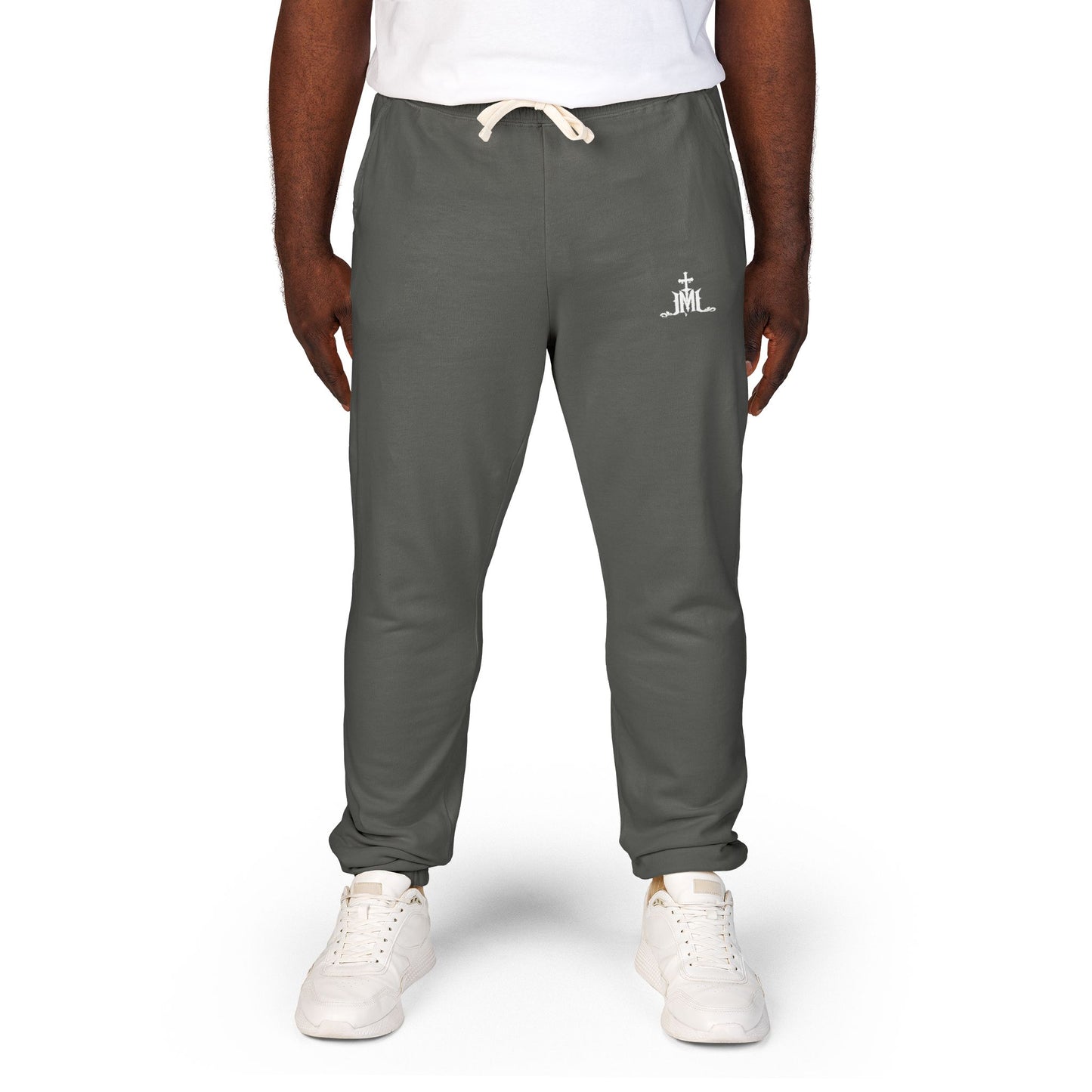 Embroidered Minimalist Fleece Sweatpants