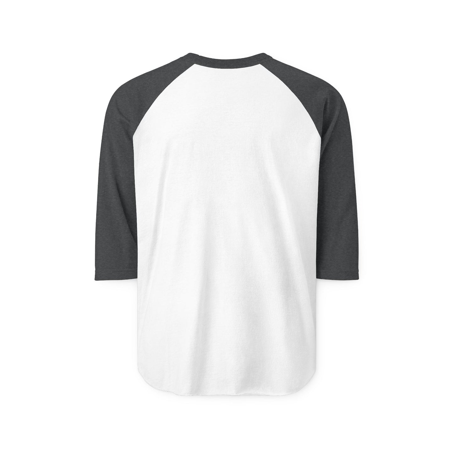 Minimalist Cross Raglan Shirt — Small Center Chest Faith Graphic