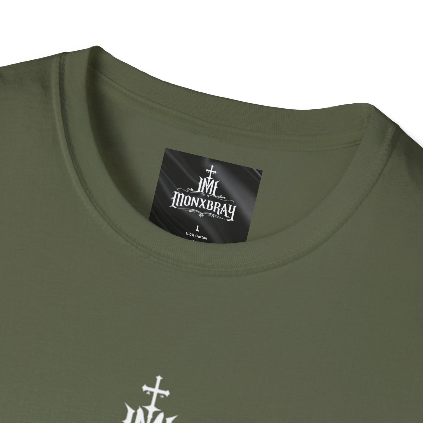 Cross & Monogram Tee – Minimal Christian Logo T-Shirt